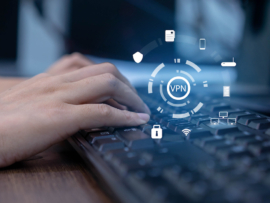 An employee using a VPN.